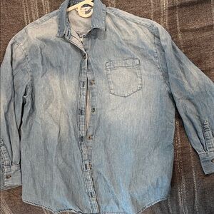 Old Navy Light Blue Denim Men's Shirt